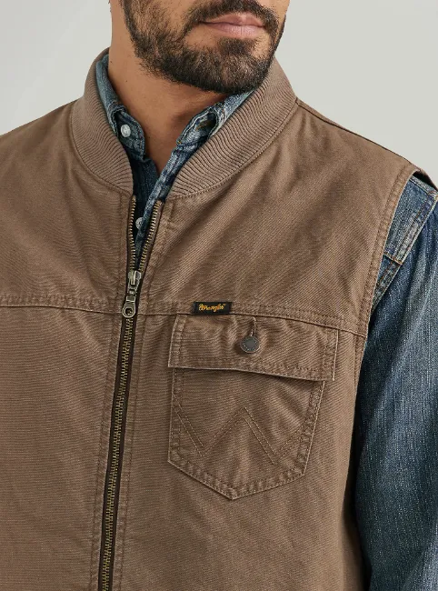 Wrangler Men's Harvest Quilt Lined Rancher Vest 112352969