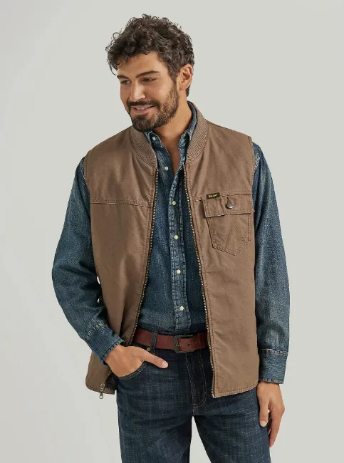 Wrangler Men's Harvest Quilt Lined Rancher Vest 112352969