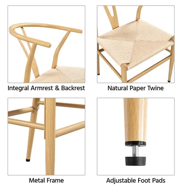 Yaheetech Set of 4 Weave Chair